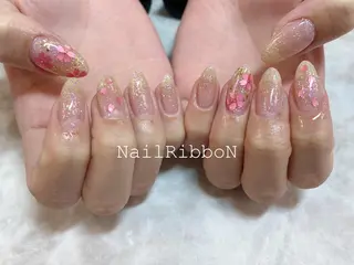 ネイル ネイルリボン 受付スタッフのマツエク・マツパデザイン