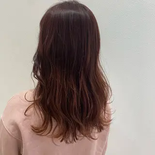 セミロング 若山 敦のヘアスタイル