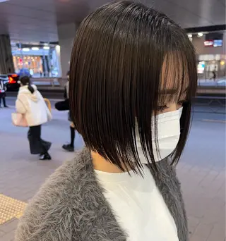 ショート 韓国ボブ/縮毛矯正 /レイヤーカットのヘアスタイル