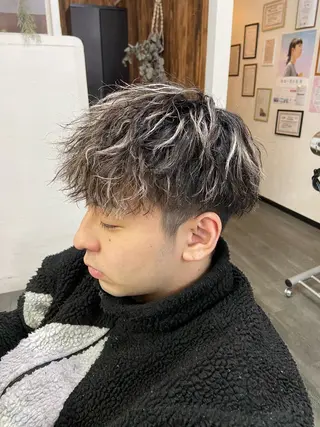 ミディアム パーマ メンズ 【縮毛矯正&カラー】 RAN.のヘアスタイル