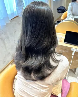 ロング 艶カラー/レイヤー/ 似合わせ/松沢州途のヘアスタイル