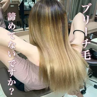 セミロング パーマ 学割 悟 韓国風艶髪縮毛矯正のヘアスタイル