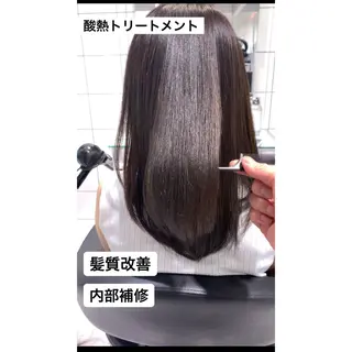 ロング カラー パーマ ヘアアレンジ ♡透け感カラー 大賀哲平♡のヘアスタイル
