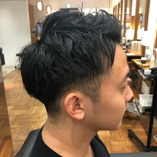 ショート パーマ メンズ 🌷韓国レイヤー/艶 カラー🇰🇷amiのヘアスタイル