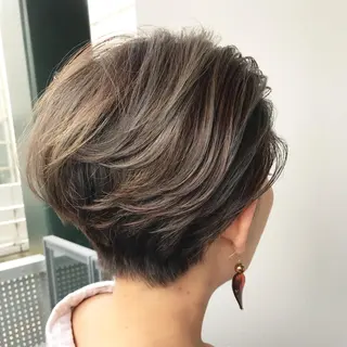 カラー ドリルパーマ 元木宏至のヘアスタイル