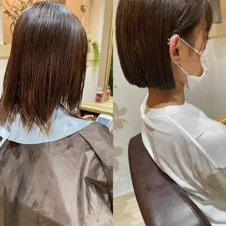 ショート VERBENA所属・ハイライト／艶カラー 大河シンジのヘアスタイル