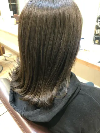 ミディアム カラー パーマ ヘアアレンジ ❣️倉敷❣️美髪 カラー能登一成のヘアスタイル