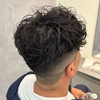 ショート パーマ メンズ 🔥滋賀県瀬田/ メンズ吉永祐也🔥のヘアスタイル