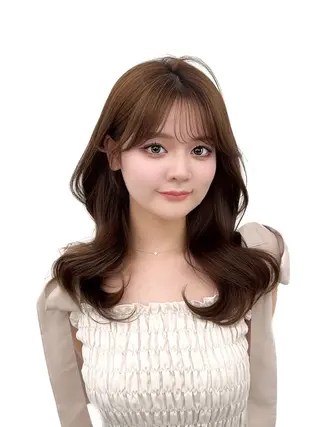 ミディアム カラー ヘアアレンジ 最小顔周り&レイヤー 特化/池袋/kokiのヘアスタイル