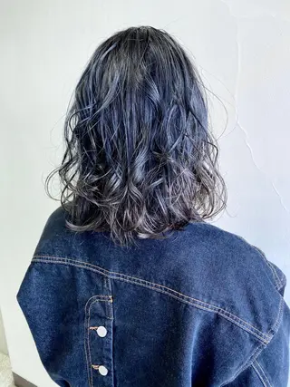 ミディアム カラー hair &eye LAWE.店長のヘアスタイル