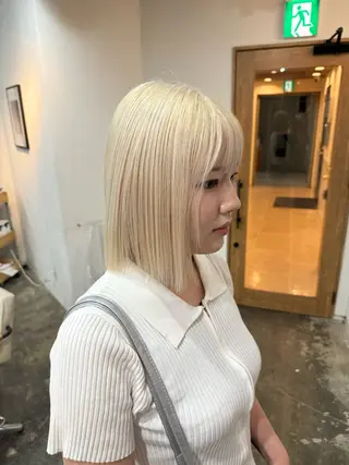 ショート カラー ブリーチ୨୧大阪梅田 タカシマリナ♡のヘアスタイル