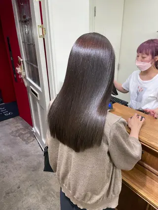 ロング カラー ＼脱・うねり& 広がり／gite菊のヘアスタイル