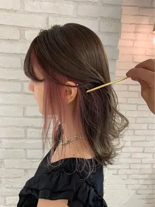 ミディアム カラー 韓国ヘア/艶カラー /田中悠佑のヘアスタイル