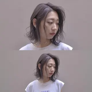 ミディアム カラー 堀江/心斎橋/西大橋 四ツ橋【Vers】のヘアスタイル