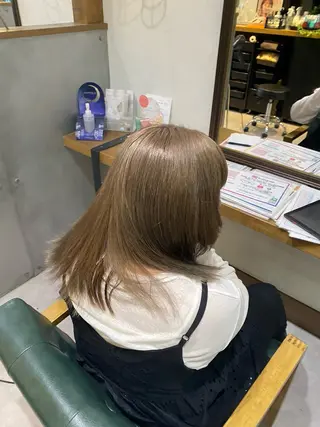 ミディアム 希優🌺ソムリエ /ブリーチ/カットのヘアスタイル