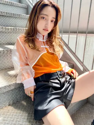 セミロング カラー 🌈game🌈 下北沢店のヘアスタイル