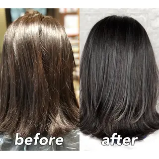 ミディアム カラー KIZU 髪質改善 オカルト怪談のヘアスタイル