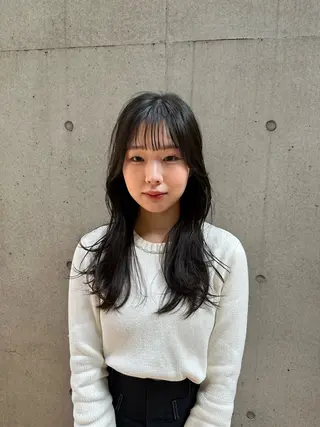 セミロング カラー 似合わせカット /パーマ岡本淳平のヘアスタイル