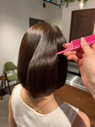 カラー ばんちなつ / ボブ/透明感カラーのヘアスタイル