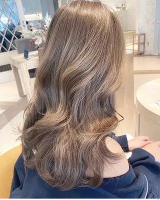 ロング カラー 顔周り\エクステ\ 透明感カラー\まりんのヘアスタイル