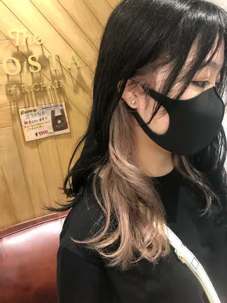 ロング カラー 細沼 葵のヘアスタイル