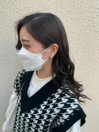 セミロング カラー 透明感カラー/ ダブルカラー /ソラのヘアスタイル