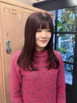 ロング 加藤 真穂のヘアスタイル