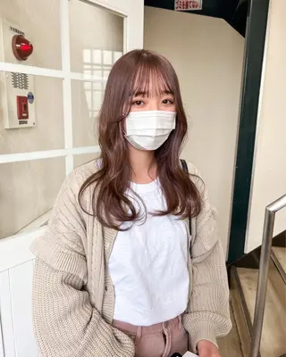 ロング カラー 水野 雪 /パーマ/暖色カラーのヘアスタイル