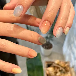 ショート m kaori𓃟のネイルデザイン