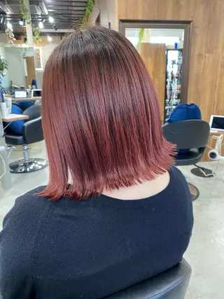 ミディアム カラー yuuka🌻 ハイライト/艶カラーのヘアスタイル