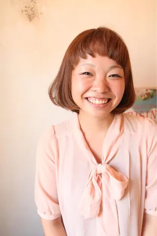 ミディアム カラー パーマ marie-anne 浜松元目店のヘアスタイル