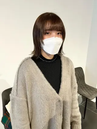 ミディアム カラー ショート/パーマ/ カラー/FUKOのヘアスタイル