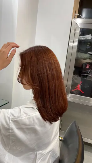 セミロング カラー fifth 阿部楓のヘアスタイル