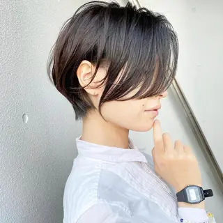 ショート カラー lab.by ioe中崎店所属・中北篤志 ショートボブのヘアスタイル