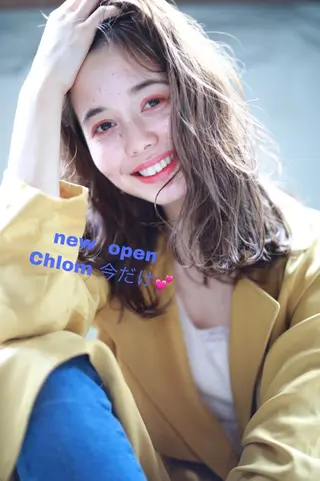 ミディアム カラー ヘアアレンジ 💝髪質改善💝_ chlom🌸春🌸のヘアスタイル