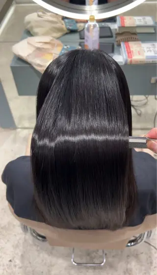 ミディアム カラー ✨髪質改善 縮毛矯正 艶髪 立川美容室✨のヘアスタイル