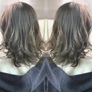 ミディアム カラー マツエク・マツパ Merci メルシー 福岡、今泉のヘアスタイル