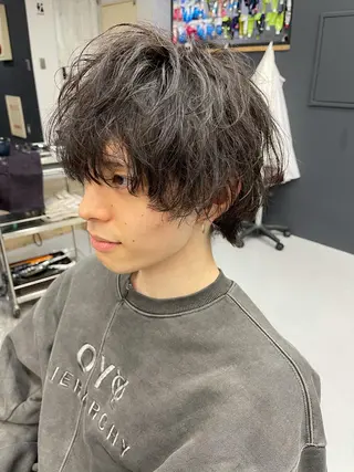 ショート パーマ メンズ 森本裕/オーナー/ スパイラルパーマのヘアスタイル