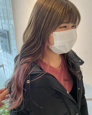 ロング カラー アオイ🩵暖色 /まろやかカラーのヘアスタイル