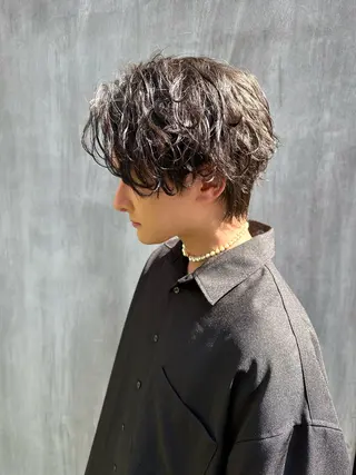 ミディアム パーマ メンズ 🐺森 雄飛/メンズ 韓国ヘアのヘアスタイル