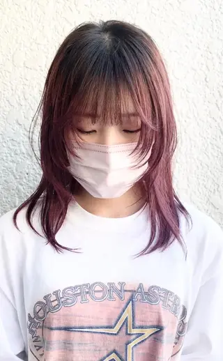 セミロング カラー パーマ ヘアアレンジ メンズ キッズ ネイル マツエク・マツパ アイブロウ 🦕ウルフカット 🦕ａｋｉｈｏのヘアスタイル