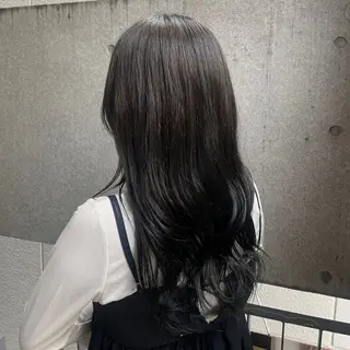 セミロング カラー 透明感カラー/ アレンジ/篠崎渚彩のヘアスタイル