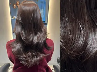 ロング 韓国レイヤー/顔周り /縮毛矯正/羽田航のヘアスタイル