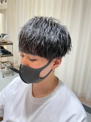 ショート パーマ メンズ レイヤー/韓国ヘア /顔周り/大久保貴之のヘアスタイル