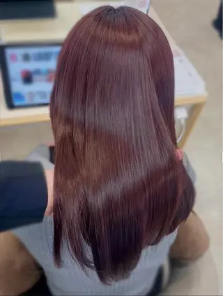 セミロング カラー 暖色カラー🍒 ゆの𝜗𝜚˚⋆のヘアスタイル