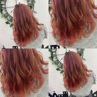 セミロング カラー ハイトーン💫 エクステ💫maiのヘアスタイル