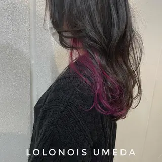 ロング カラー Lolonois梅田 /Okazaki:)のヘアスタイル