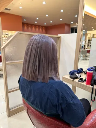 ミディアム カラー プログレス小平小川所属・フェザー/波巻き 雫石大夢のヘアスタイル