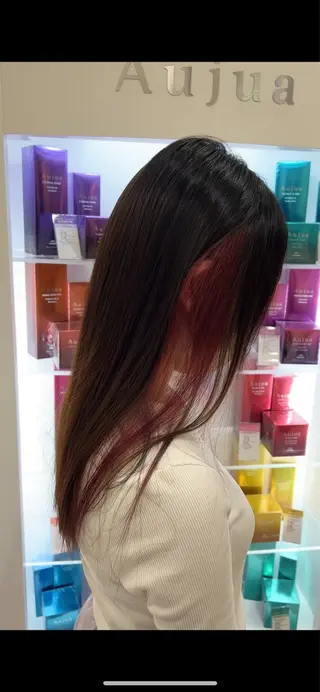 ロング カラー あんどう ゆうかのヘアスタイル