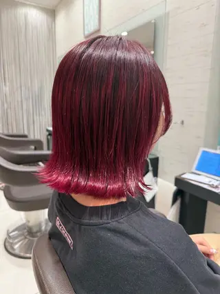 ミディアム カラー EARTH 山﨑龍馬のヘアスタイル